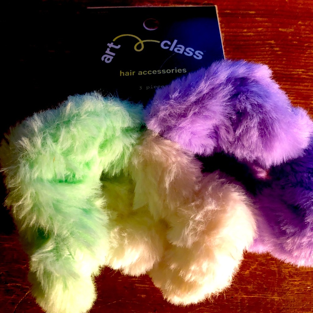 Three scrunchies Pastel colors